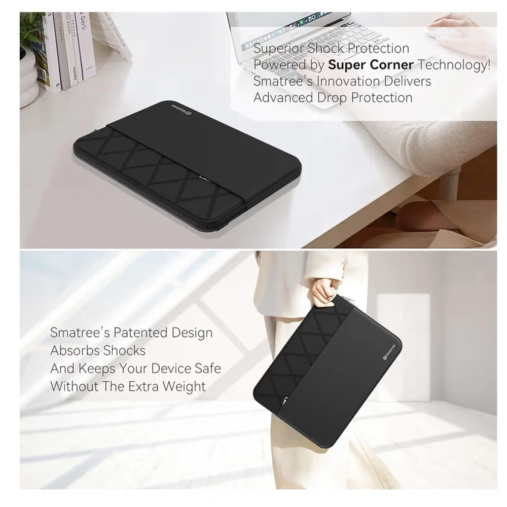 Apple MacBook 15.3” Laptop Sleeve Case with Accessory Pocket-BLACK